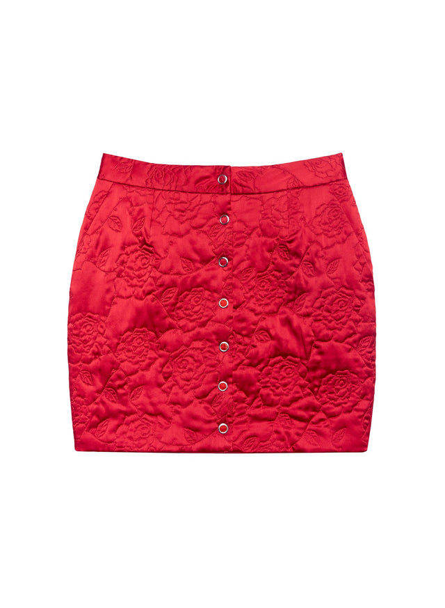 Rouge - Rose Quilted Skirt | Fleur du Mal - DEMO