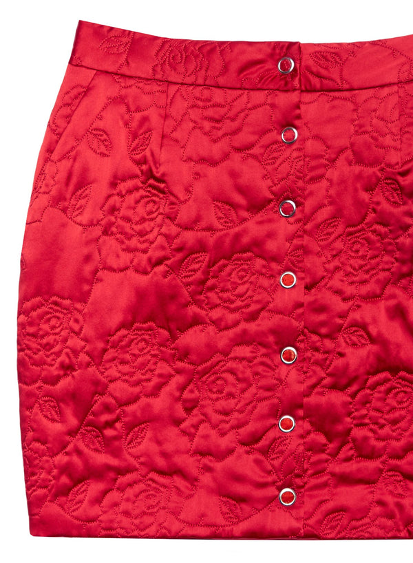 Rouge - Rose Quilted Skirt | Fleur du Mal - DEMO