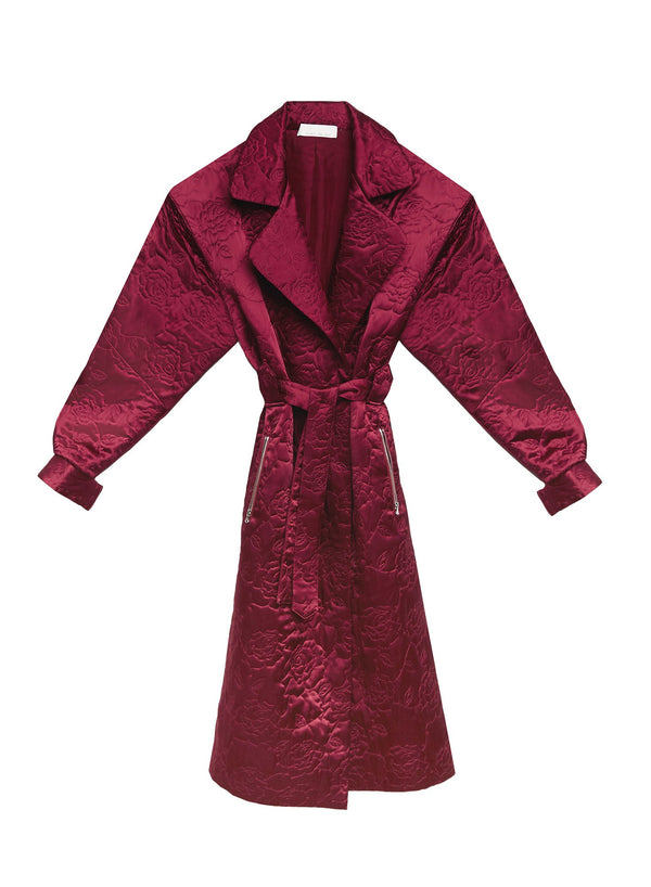 Mulberry - Rose Quilted Moto Trench | Fleur du Mal - DEMO