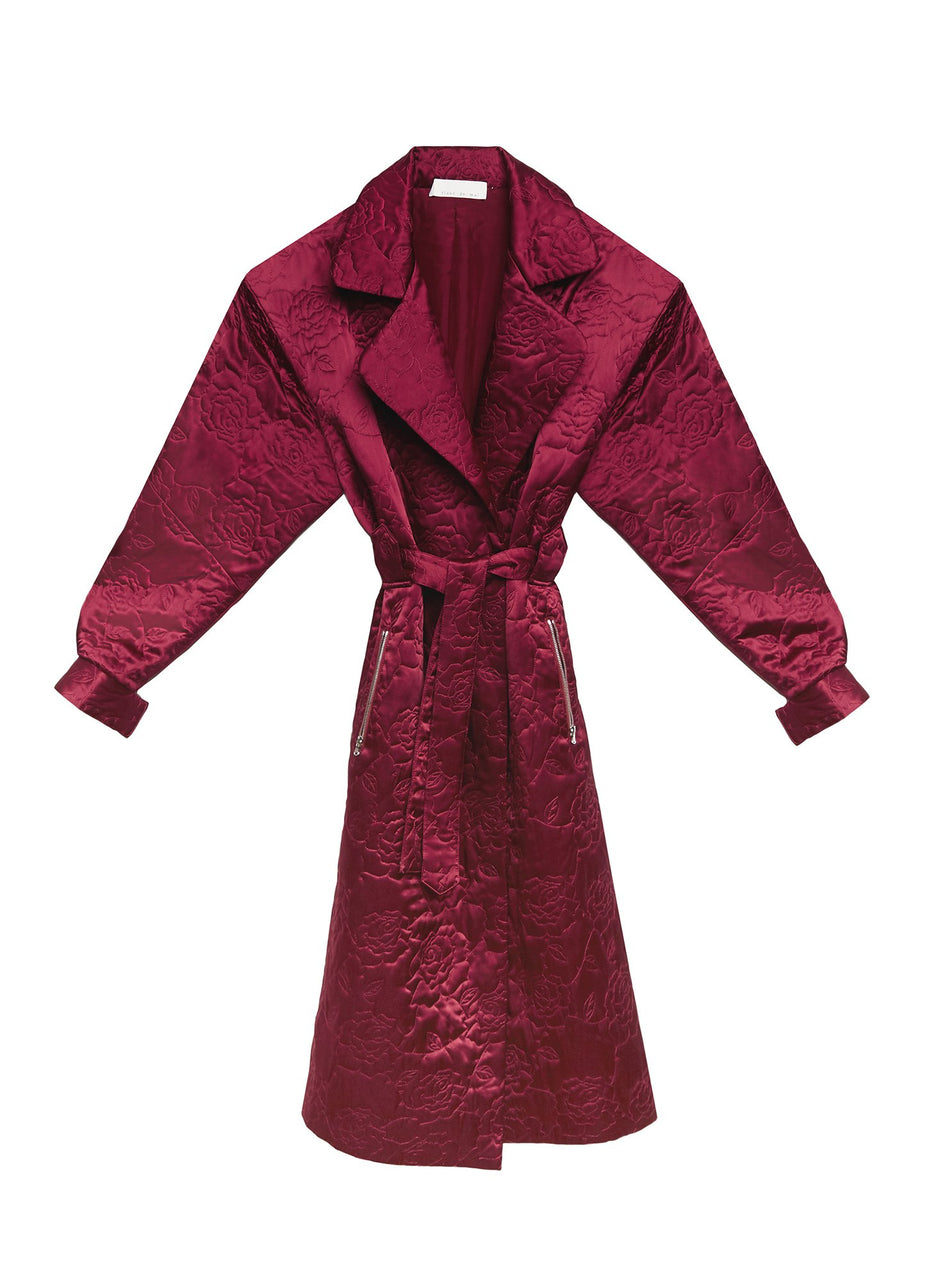 Mulberry - Rose Quilted Moto Trench | Fleur du Mal - DEMO