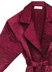 Rose Quilted Moto Trench