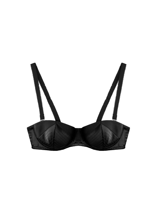 Black - Top Stitch Convertible Bra | Fleur du Mal - DEMO