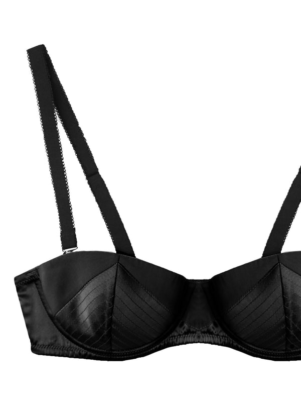 Black - Top Stitch Convertible Bra | Fleur du Mal - DEMO