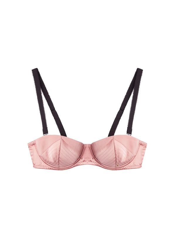 Rose pink/black - Top Stitch Convertible Bra | Fleur du Mal - DEMO