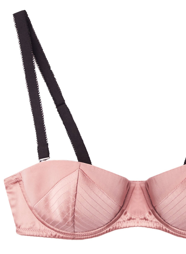 Rose pink/black - Top Stitch Convertible Bra | Fleur du Mal - DEMO