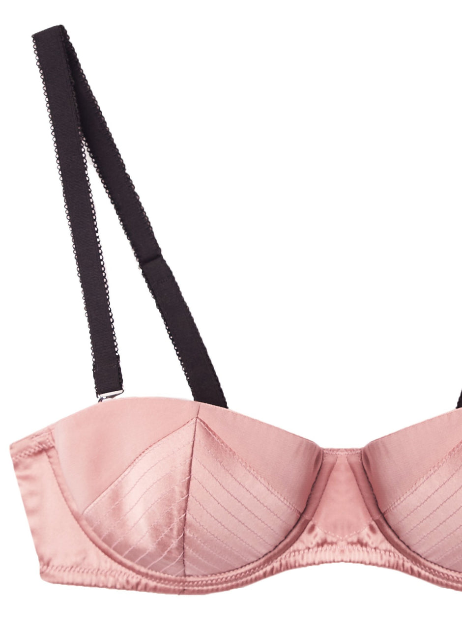 Rose pink/black - Top Stitch Convertible Bra | Fleur du Mal - DEMO