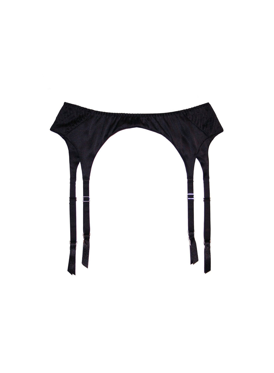 Black - Top Stitch Garter Belt | Fleur du Mal - DEMO