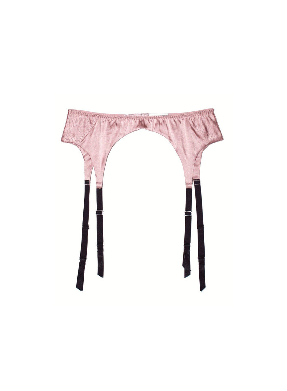 Rose pink - Top Stitch Garter Belt | Fleur du Mal - DEMO