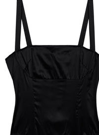 Satin Ponte Paneled Bodysuit