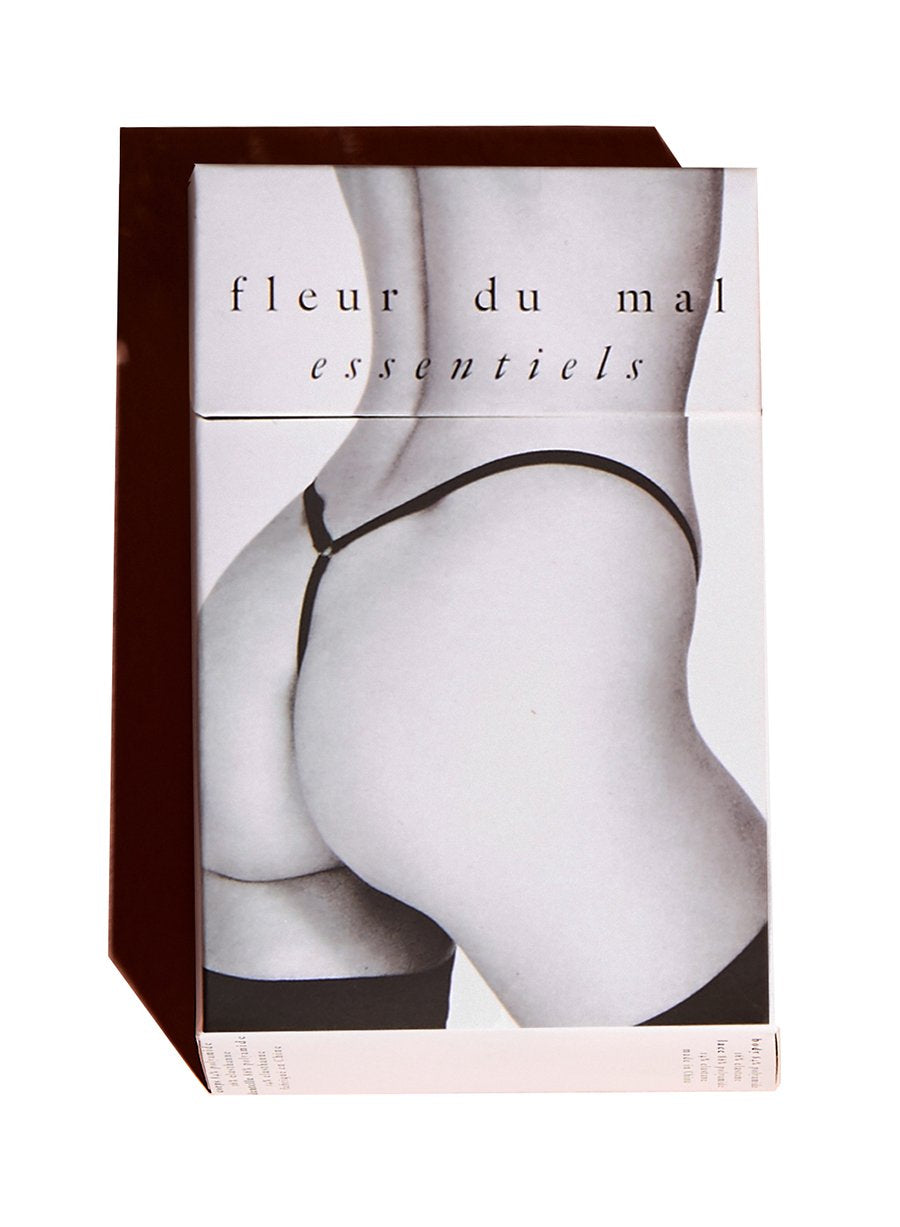 Black - Charlotte Lace No Show V-String | Fleur du Mal - DEMO