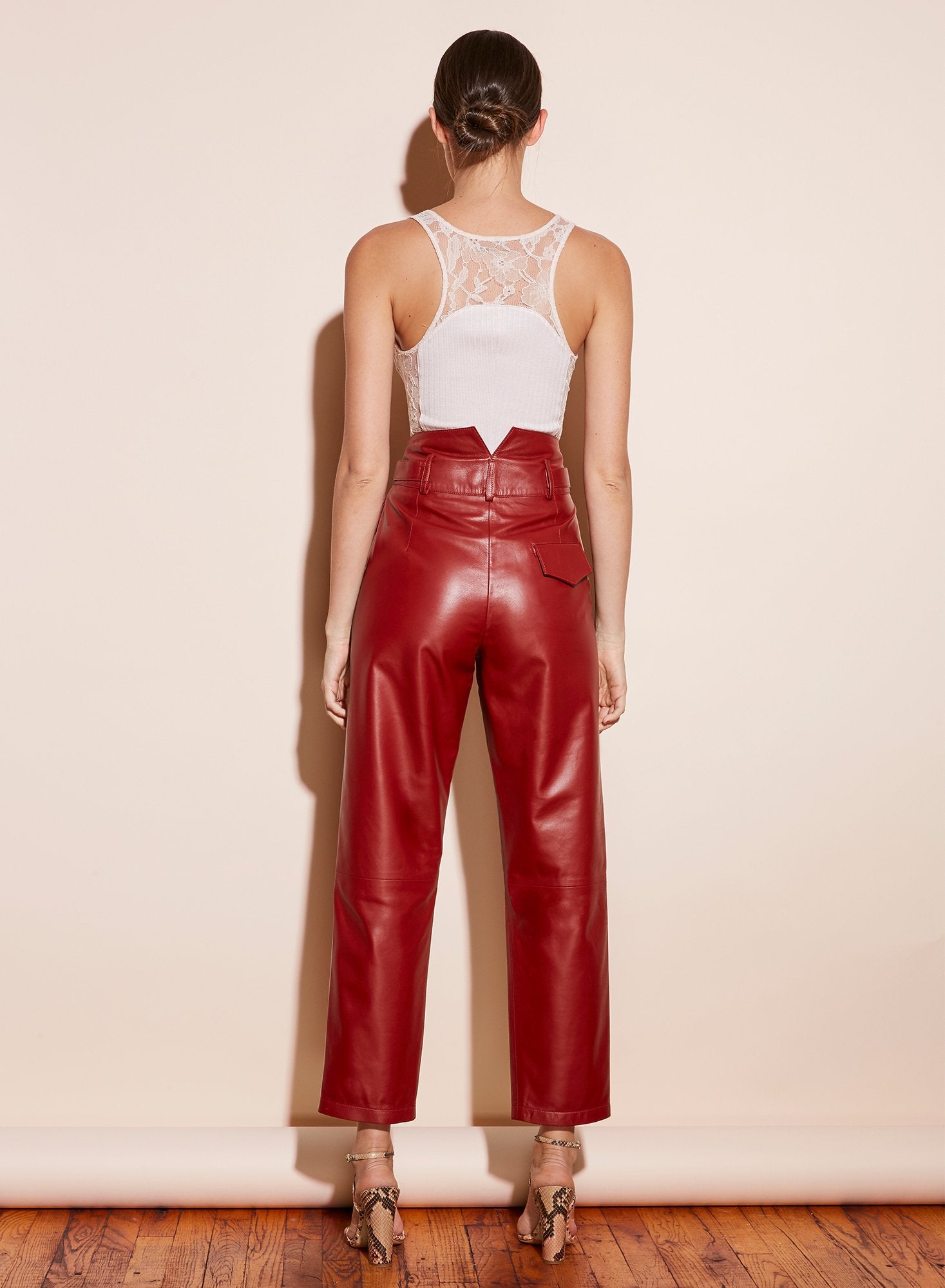 Leather V-Yoke Pant