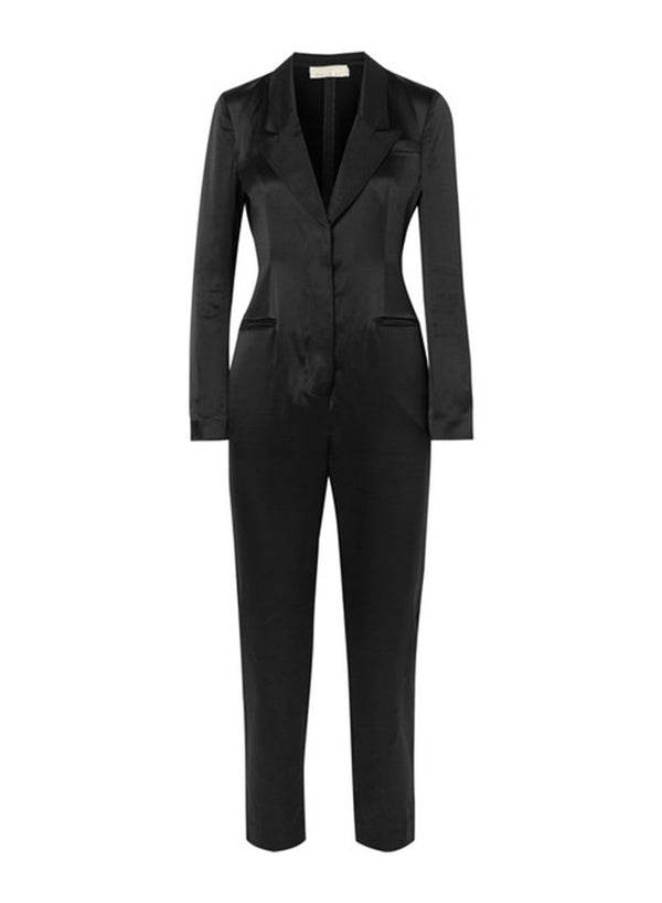 Black - Silk Jumpsuit | Fleur du Mal - DEMO