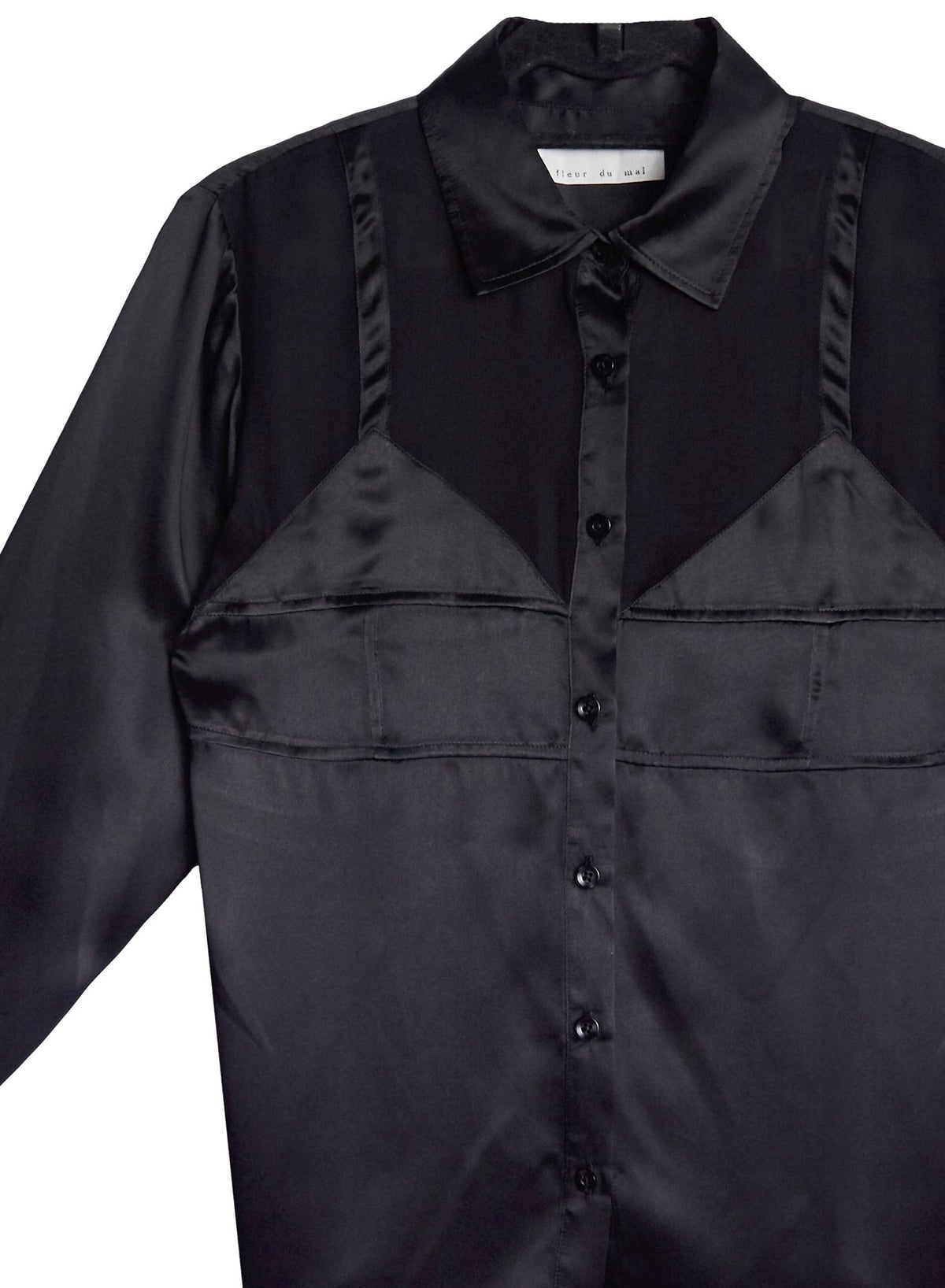 Silk Bra Detail Shirt
