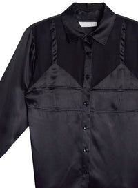 Silk Bra Detail Shirt