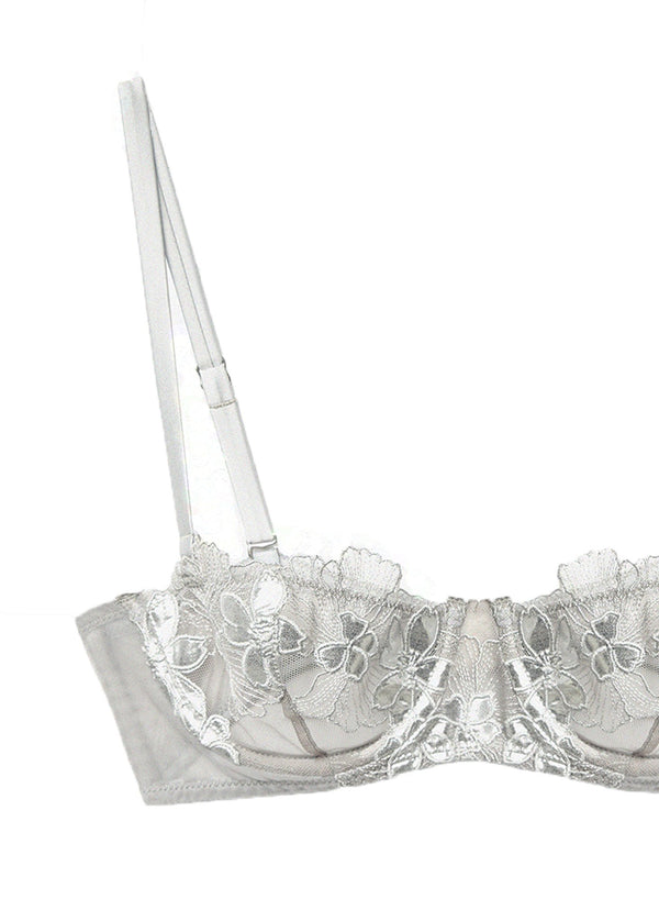 Silver foil - Violet Balconette Bra | Fleur du Mal - DEMO