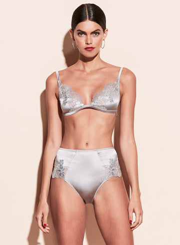 Silver foil - Violet Triangle Bra | Fleur du Mal - DEMO