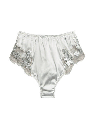 Silver foil - Violet High Waist Panty | Fleur du Mal - DEMO