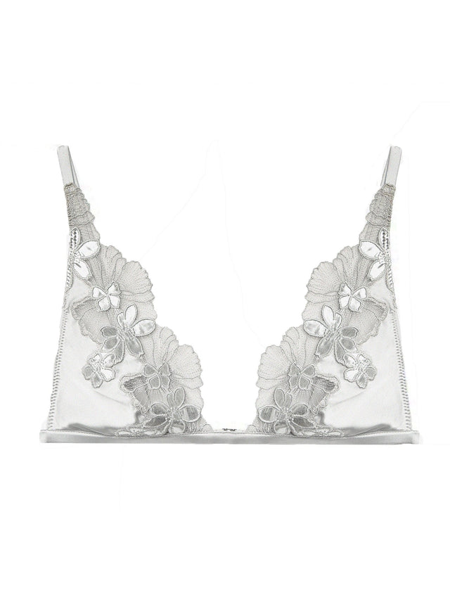 Silver foil - Violet Triangle Bra | Fleur du Mal - DEMO