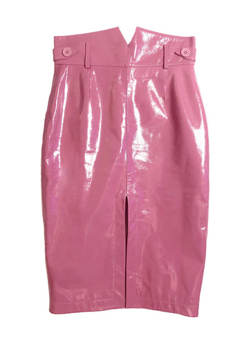 Bisou - Patent V-Yoke Skirt | Fleur du Mal - DEMO