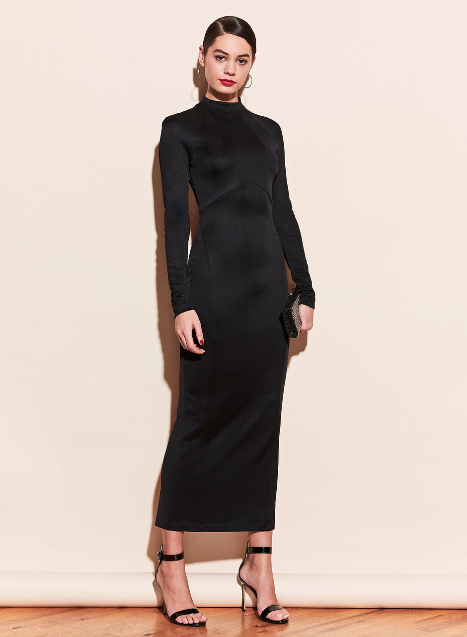 Black - Slinky Long Dress | Fleur du Mal - DEMO
