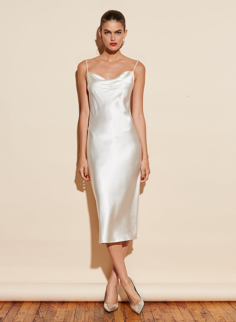 Ivory - Cowl Neck Slip Dress | Fleur du Mal - DEMO