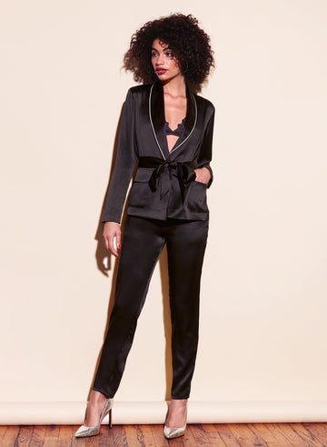 Black - Smoking Jacket | Fleur du Mal - DEMO