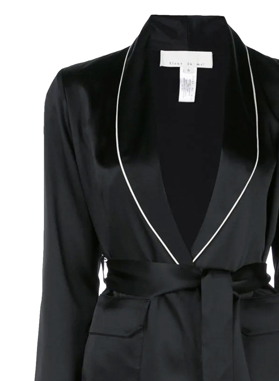 Black - Smoking Jacket | Fleur du Mal - DEMO