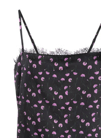 Straight Neck Cami with Lace Trim