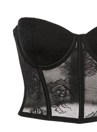 Bouquet Lace Strapless Bustier Top