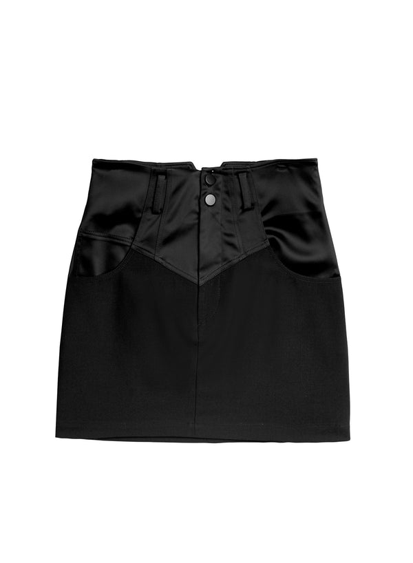 Black - High Waist Skirt | Fleur du Mal - DEMO