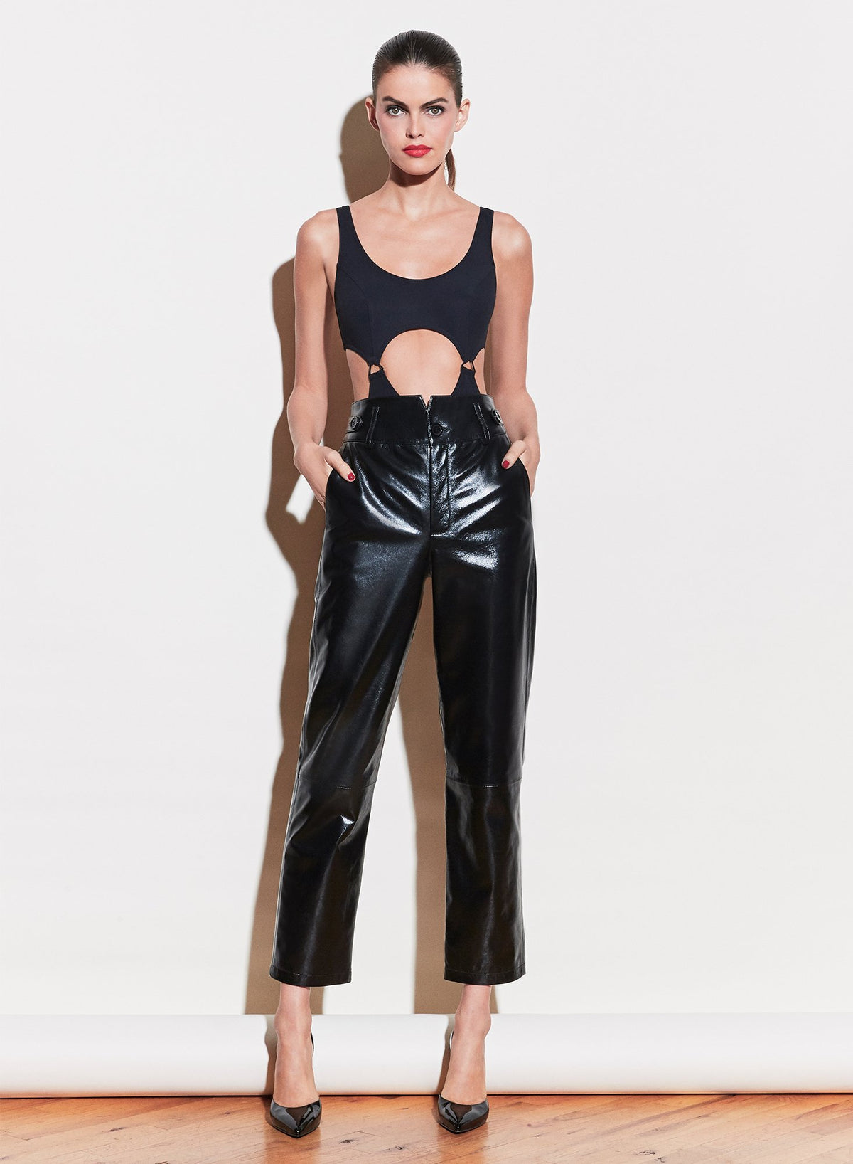 Suspender One Piece Swimsuit