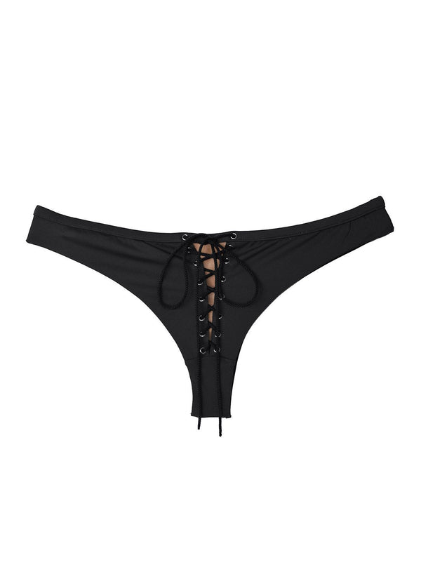 Black - Lace Back Bikini | Fleur du Mal - DEMO