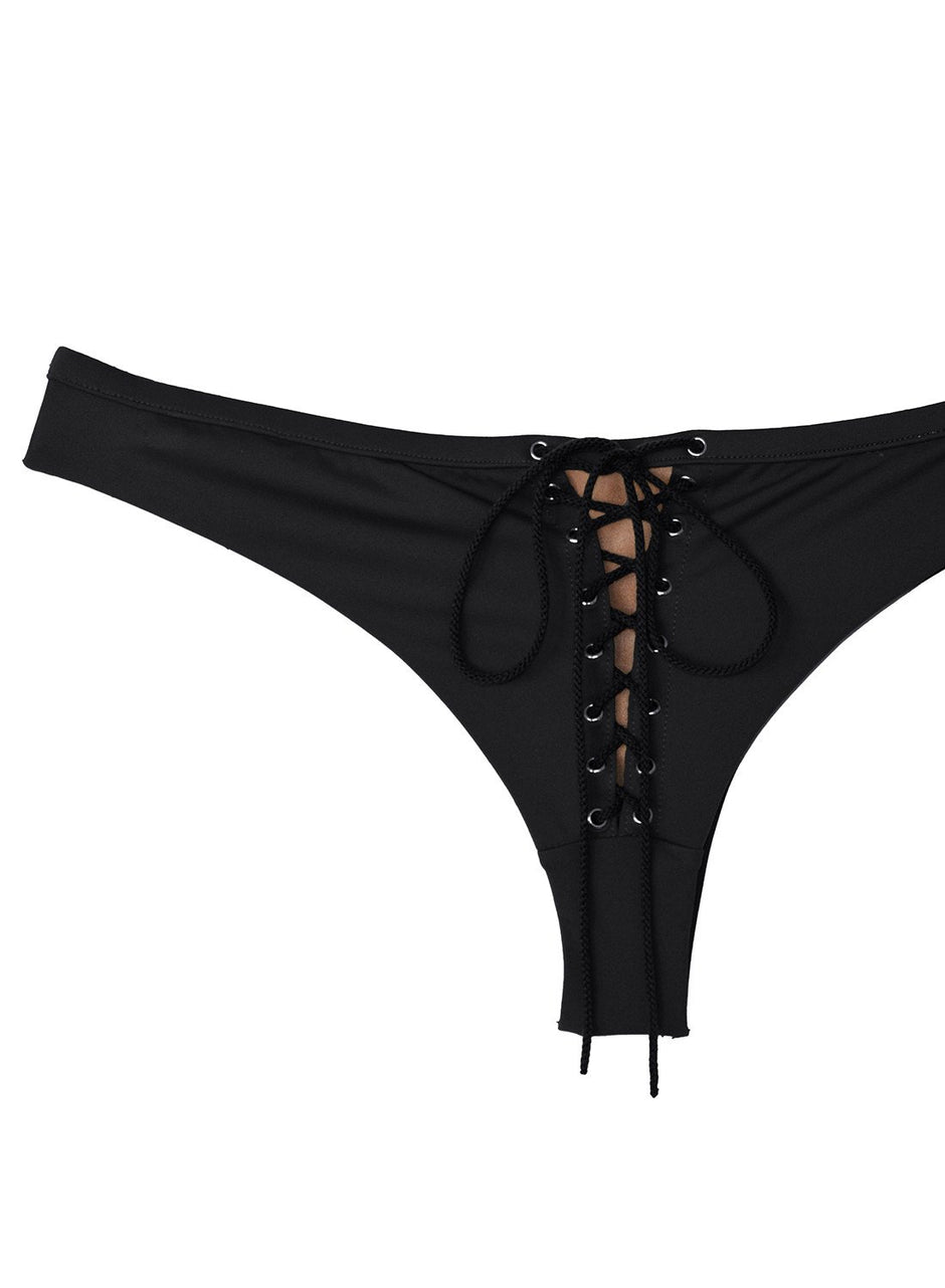 Black - Lace Back Bikini | Fleur du Mal - DEMO