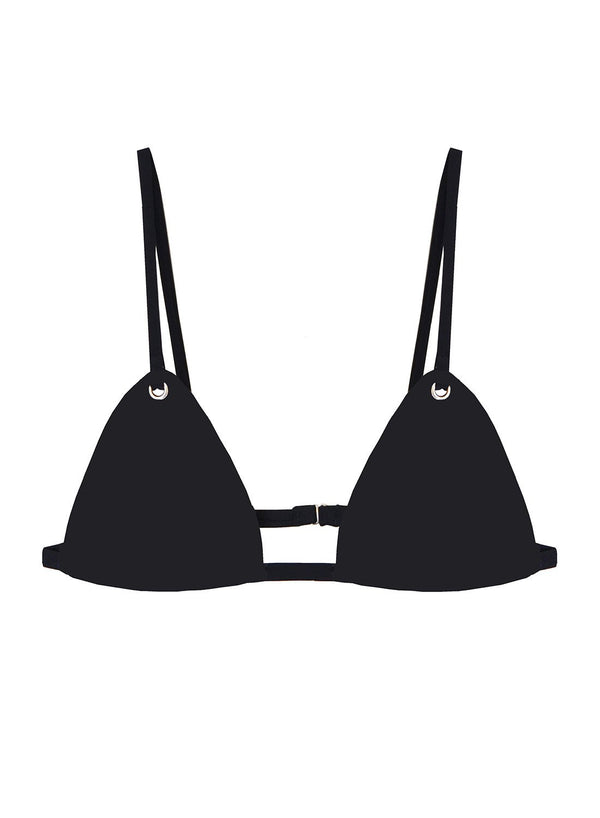 Black - Triangle Bikini Top | Fleur du Mal - DEMO