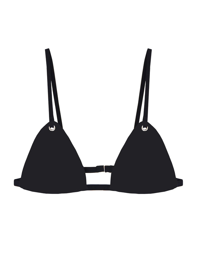 Black - Triangle Bikini Top | Fleur du Mal - DEMO