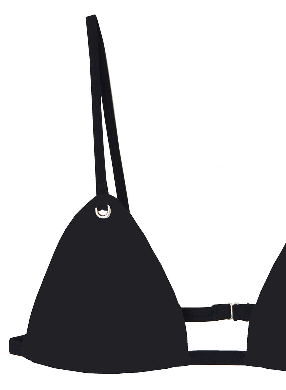 Black - Triangle Bikini Top | Fleur du Mal - DEMO