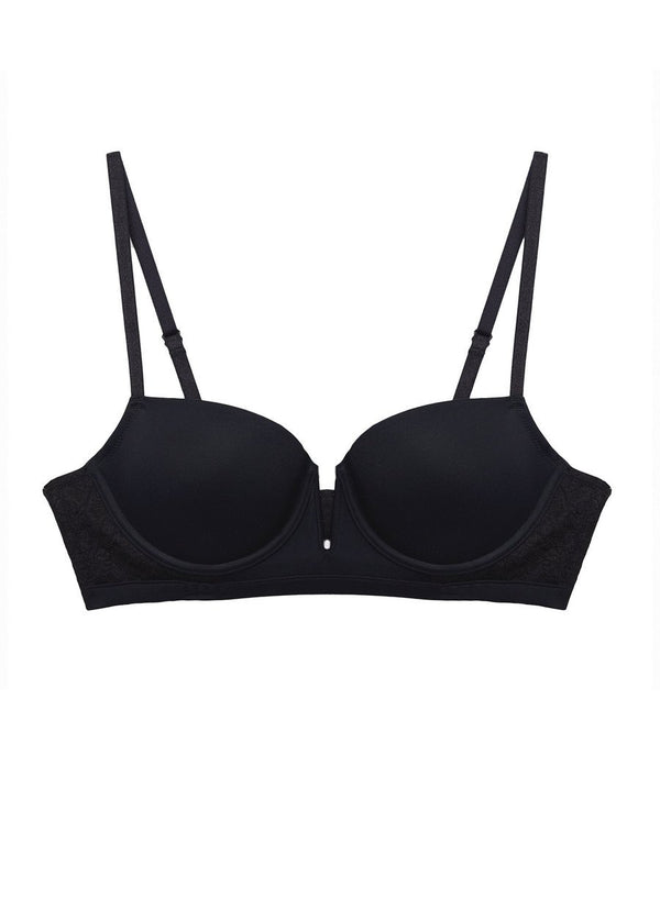 Black - Charlotte T-Shirt Bra | Fleur du Mal - DEMO
