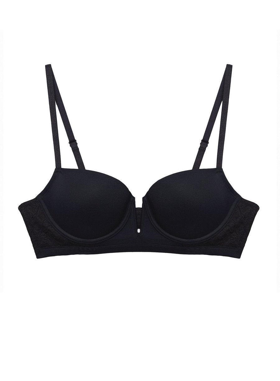 Black - Charlotte T-Shirt Bra | Fleur du Mal - DEMO