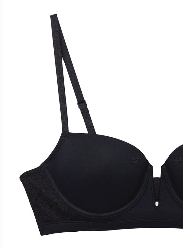 Black - Charlotte T-Shirt Bra | Fleur du Mal - DEMO