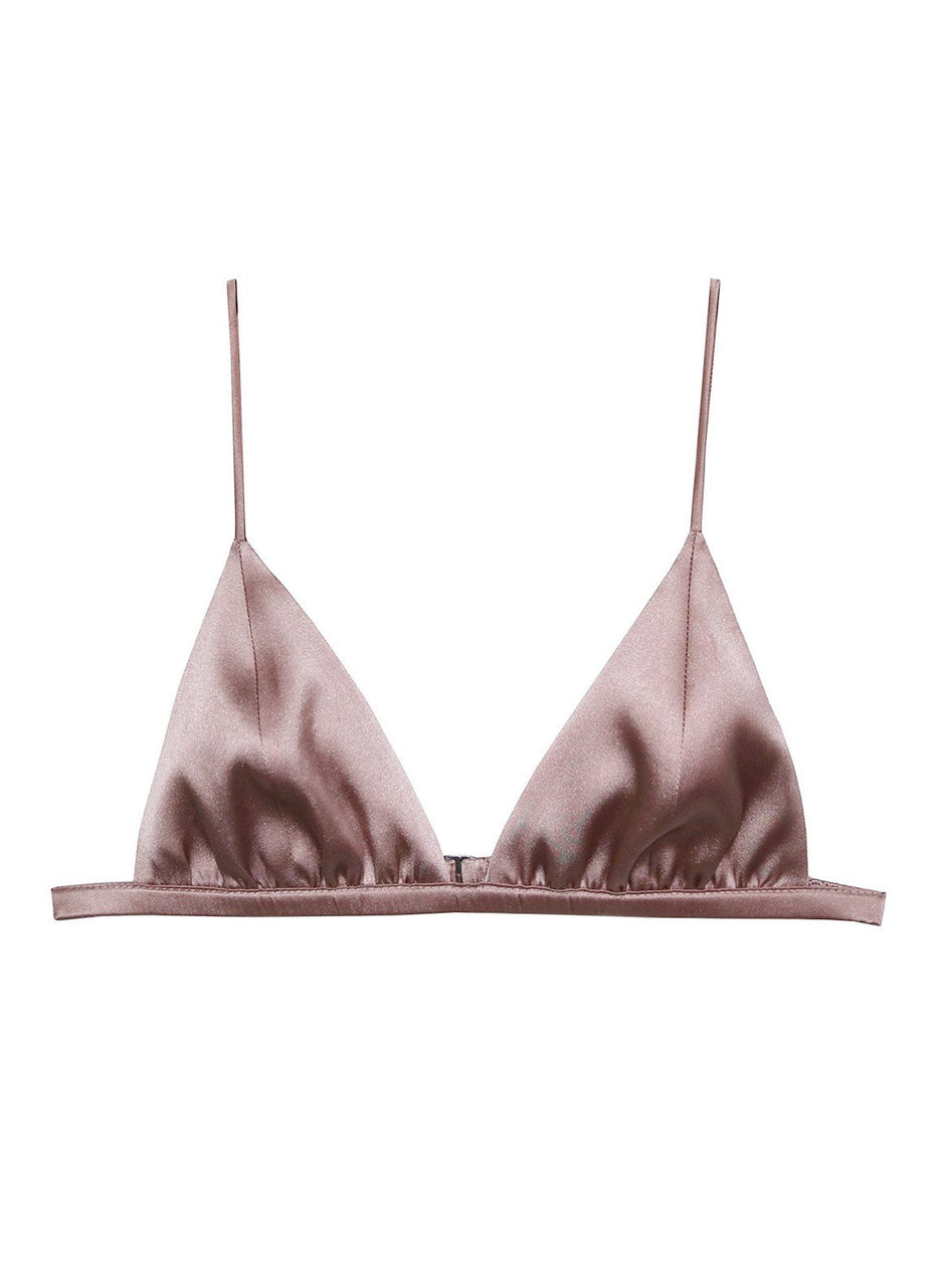 Tan - Luxe Triangle Bra | Fleur du Mal - DEMO