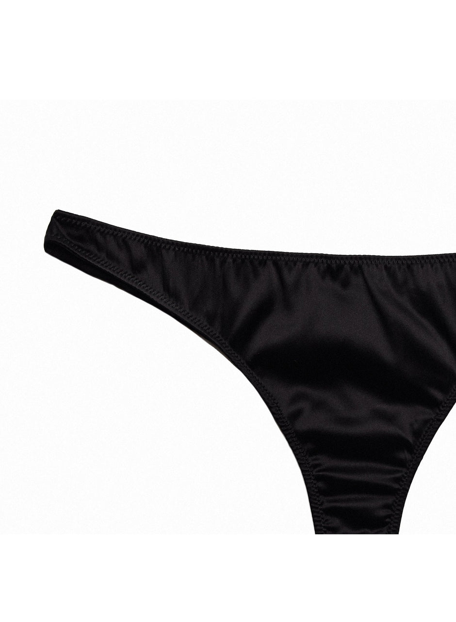 Black - Luxe Thong | Fleur du Mal - DEMO
