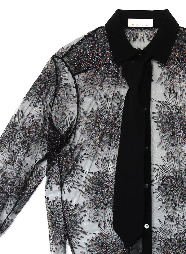 Black - Tie Me Up Shirt | Fleur du Mal - DEMO