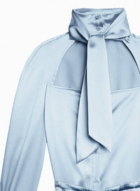 Tie Neck Décolleté Dress