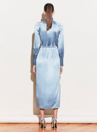 Tie Neck Décolleté Dress