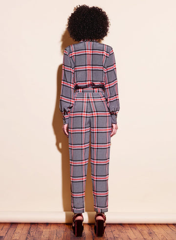 Tanzanite check - Tuxedo Pants | Fleur du Mal - DEMO