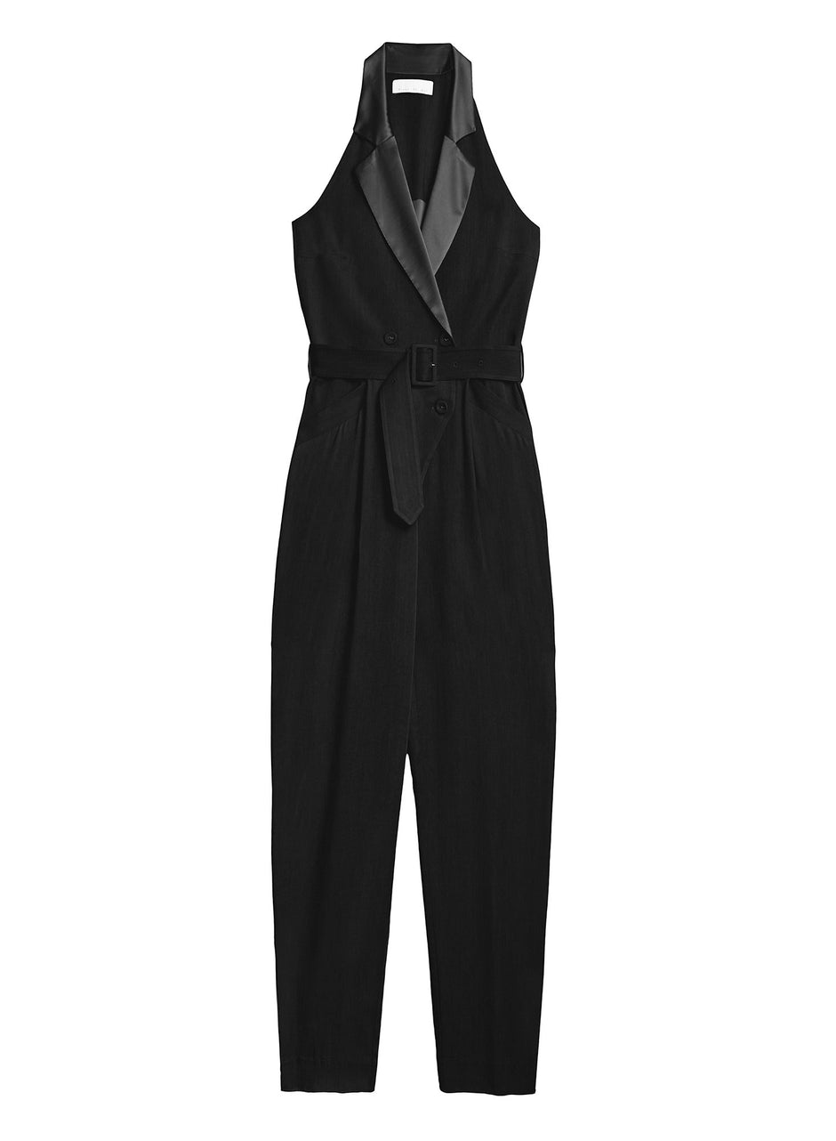 Black - Tuxedo Jumpsuit | Fleur du Mal - DEMO