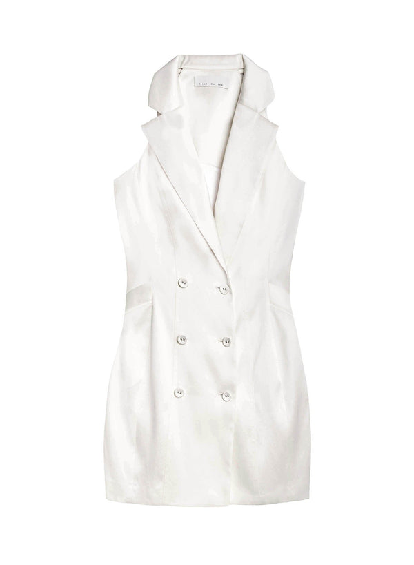 Ivory - Tuxedo Mini Dress | Fleur du Mal - DEMO