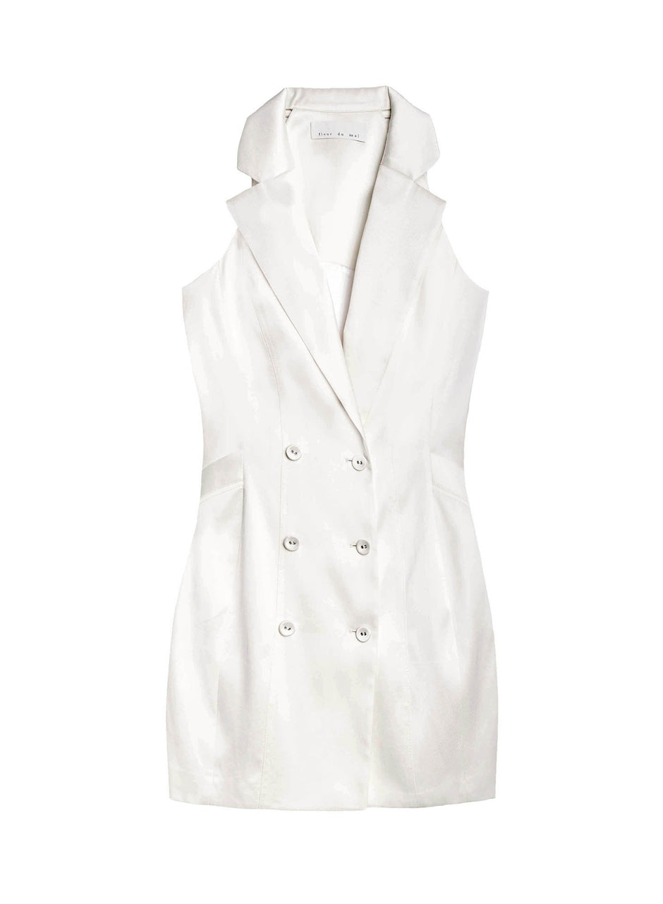 Ivory - Tuxedo Mini Dress | Fleur du Mal - DEMO