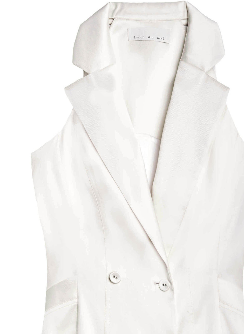 Ivory - Tuxedo Mini Dress | Fleur du Mal - DEMO