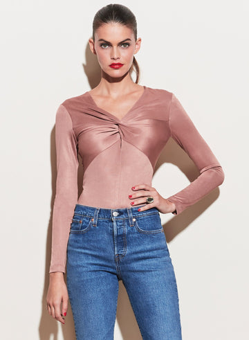 Tan - Twist Bodysuit | Fleur du Mal - DEMO